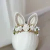 Hair Accessories White Ears Easter Skinny Baby Po Headband Birthday