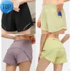 Womens lu-33 Yoga Shorts Hotty Hot Pants Pocket Quick Dry Speed Up Gym Clothes Sport Outfit Breathable Fitness High El