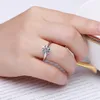 Wedding Rings GRA Certified 1-5CT Ring VVS1 Lab Diamond Solitaire Ring For Women Engagement Promise Wedding Band Jewelry 231208