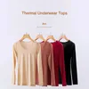 Sous-vêtements thermiques pour femmes sous-vêtements thermiques sans couture femmes deux pièces ensemble vêtements d'hiver pour femmes Ultra-mince hiver température constante hauts thermiques ensemble 231211