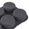 Baking Moulds Silicone Hamburger Bun Mold 4/6 Cavity Muffin Top Pans Flexible Non-Stick Bread Pan For