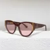 Gafas de sol Marcos Diseñador Marca Xiaoxiangjia Ch6054ins Mismos ojos de gato Moda Malla Rojo Mujer 77M6