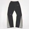 Falection 23fw GD PAINTED FLARE SWEATPANT pantaloni con stampa dipinta a mano con pannelli ricostruiti