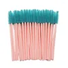 Make-up Kwasten 50 Stuks Wegwerp Wimper Mascara Borstel Wands Applicator Kits (Rose Rood Zwart Groen Wit)