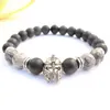 MG0779 Map Jasper Bracelet For Men Helmet Warrior Jewelry Mens Matte Black Onyx Spartan Bracelet Gladiator Bracelet300d