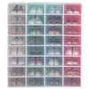 مربع تخزين للأحذية البلاستيكية الشفافة مربع أحذية اليابانية سميكة فليب درج مربع تخزين الأحذية منظم JXW261283I