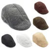 Bérets Mode Casual Béret Chapeau Femmes Hommes Français Élégant Bonnet Couleur Unie Casquette Classique Lin Artiste Peintre Accessoires