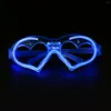 Lunettes de soleil 1 paire de lunettes LED Party Light Up 2024 pour l'année Fournitures Clignotant Noël