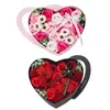 Fleurs décoratives Roses boîte à fleurs décor de saint valentin pour toujours savon créatif avec pour fête intérieure extérieure maison jardin amis