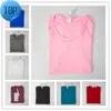 2023 Vêtements de yoga Lu-088 T-shirts pour femmes T-shirt pour femmes Haut de course respirant à haute élasticité Séchage rapide Sans couture Manches courtes Sport-Cyclisme G