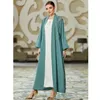 Roupas étnicas Mulheres Muçulmanas Aberto Abaya Diamante Cardigan Maxi Vestido Turquia Kimono Islâmico Eid Party Dubai Kaftan Árabe Marrocos Robe Jalabiya