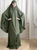 Etniska kläder eid 2 bit set lång khimar kjol muslim