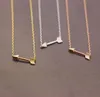 Gold Silver Rose Gold Tiny Horizontal Arrow Pendant Chain Necklace Pendant For Women Simple Sweet Sideways Arrow Necklace For Men4966082