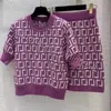 Maglioni da donna di design di lusso tuta gonna manica lunga stampa di lettere moda donna sottile maglia maglione a maniche corte inverno 3 colori