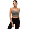 L-83A Solid Color Women Yoga Bh Slim Fit Sports Fitness Vest Sexiga underkläder med avtagbara bröstkuddar mjuka brassiere svett wicking andningsbar ling