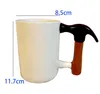 Cadeau créatif tasse à marteau tasse en céramique drôle tasse d'eau blanche tasses à café résistantes aux hautes températures LT706