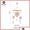 Mobiles Lets Make Wooden Baby Rattles Soft Felt Cartoon Bear Cloudy Star Moon Hanging Bed Bell Mobile Crib Montessori Education Toys D Dhowm