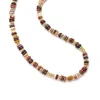 Choker Zmzy Design Style Coffee Color Retro Sunset Beads Boho Handmade Stone Pärled Halsband Temperament Women