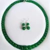 6-14 mm jade verde naturalny de perlas kołnierz Pendientes Conduunto de Joyas 18355S