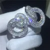 Orecchini pendenti da donna di lusso in argento sterling 925 5A Cz Orecchini pendenti per fidanzamento da sposa per le donne Regalo nuziale283i