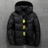 남자 다운 파카 겨울 겨울 따뜻한 남자 재킷 코트 캐주얼 가을 스탠드 고리 복어 복음 두꺼운 모자 흰색 오리 파카 남자 남성용 겨울 다운 재킷 231208