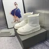 Designer de alta moda botas de pele fofa cabeça redonda botas de neve de luxo feminino inverno botas de sola grossa martin botas curtas