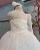 Girl Dresses White Flower For Wedding One Shoulder Lace Sequins Birthday Pageant Tiered Children First Communion Gowns