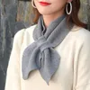 Eşarp Koreli Kadın Bowknot Çapraz Örme Yüzük Boyun Moda Kadın Sonbahar Kış Renk Elastik Yumuş