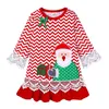 Abiti per ragazze Natale Vestito per bambini per neonati Babbo Natale Ragazza Abiti in pizzo Festival Costume rosso Natale Puntelli autunnali 9M6 anni 231211