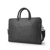 Briefcases Genuine Leather Handbag Calf Craft Business Briefcase High Quality Commercial Computer Messenger Woven Bags