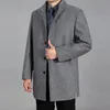 مزج الصوف للرجال en long overcoat pea coat coat antumn s jacket winter men wool 231211