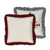 Sublimazione federa per cuscino bianco reticolo rosso stampa a trasferimento termico fai da te fodera per cuscino tiro divano federa decorazioni per la casa S14 LL
