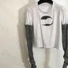 Fashion Print Afneembaar Shirt Dames Fahsion Shirt met lange mouwen Sweatshirt Designer Klassiek shirt met ronde hals Tops