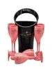 Moet chandon cubo de hielo negro y copa de vino rosa copas de acrílico copas de champán barra de boda enfriador de botellas de fiesta 3000ml6629475