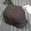 Berretti Uomo Berretto Sboy Cappello Wram Piatto Bakerboy Taglia M (Nero Grigio)