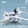 Flygplan Modle Electric/RC Car AN-225 MRIYA Legering Airplane Model Stora Air Transport Aircraft Model Simulation Metal Flying Model Sound and Light Kids Gift 231208