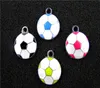 AE721 mélange couleur 100 pièces alliage métal émail Football pendentif à breloques 21x18mm perle 2020new 2020new8362651