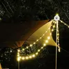 Barraca de luz de corda de acampamento ilumina portátil ao ar livre 32,8 pés brilho ajustável acampamento recarregável