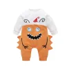 Halloween Neonato Pagliaccetti Infantile Cartoon Splicing Tuta Bambini Tutina a maniche lunghe Neonati maschi Festival Abiti a tema BJ