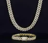 Miss Jewelry Luxo Moda Banhado A Ouro Diamante Iced Out Miami Cuban Link Chain Para Homens Mulheres 3515797