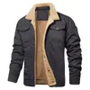 Men's Jackets Trucker Jacket Collar Vacation Daily Polyester Regular Sherpa Slight Stretch Brand Solid Color Warm Coat