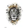 Ny blommor arm tatuering klistermärke vattentät halva tiger lejon djuruppsättning