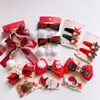 Acessórios de cabelo moda infantil natal hairball arco clipe headwear doce menina bonito papai noel boneco de neve hairpins