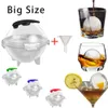 Ice Cube Makers 1/4 håls Whisky Cocktail Vodka Round Ice Hockey Mold Ball Ice Mold Bar Party Kitchen Ice Box Ice Maker Tools Tools