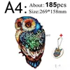 Puzzles Wooden Jigsaw Brightly Colored Wolf Owl Eagle Cat Senior Animal Intellectual Toy For Adts Drop Delivery Dhinc