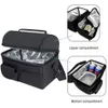 Insulated Thermal Bag Women Men Multifunctional 8L Cooler And Warm Keeping Lunch Box Leakproof Waterproof Black Y2004292860