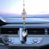 Garden Decorations Crystal Prism Suncatcher Handgjorda Wind Chime Wire Wrapped Window Decoration Heart Form Car Hanging Accessories