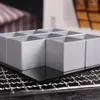 Moldes de cozimento Cubo de Metal Forma Quadrada Molde de Silicone para Ferramentas de Decoração de Bolo DIY Rotação 3D Mousse Sobremesa Cozinha