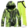 Other Sporting Goods Men's Warm Colorful Ski Suit Snowboarding Clothing Winter Jackets Pants for Male Waterproof Wear Snow Costumes 30 231211