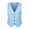 Gilets pour hommes à la mode hommes costume couleur unie grande couture simple gilet de printemps sans manches